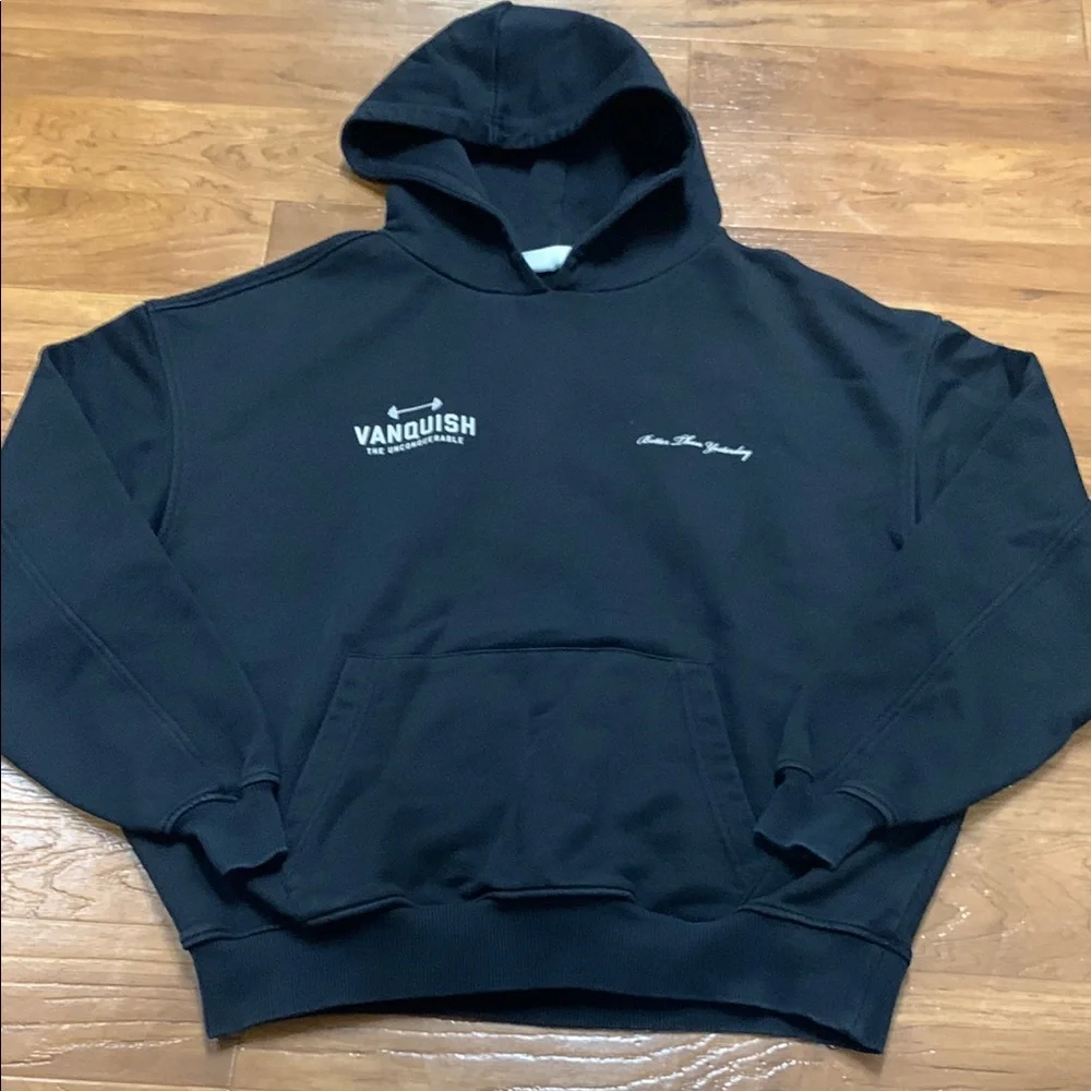 Vanquish Fitness Better than Yesterday Black Men's Logo Hoodie